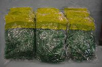 Roof's 9 Bags Easter Grass Green Plastic Craft Basket Filler - 1.5 oz Each Bag