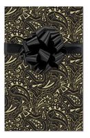 Gold and Black PaisleyElegant Specialty Gift Wrap Wrappiing Paper 24 x 15ft