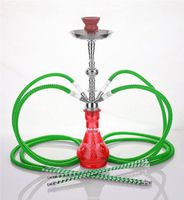4 hose 21" Jaffa Red Hookah Shisha Nargila water glass vase pipes smoke sale
