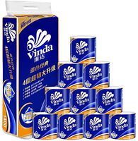 Vinda Series Premium 3-Ply Toilet Paper, Home Kitchen Toilet Tissue, Soft, Strong and Highly Absorbent Hand Towels for Daily Use, Ultra Soft Home Kitchen Household Paper Towels 10 Rolls (White)