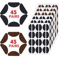 Gejoy Soft Foam Nose Pads Self Adhesive Thin Nosepads Non-Slip Silicone Eyeglass Nose Pads for Glasses Eyeglasses Sunglasses (Black and Coffee Color, 90 Pairs)