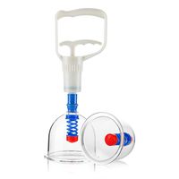 Massage Tools Back Massagers Vacuum Cupping Device, Household Suction Cupping Suction Cup Vacuum Suction Cup Chinese Cupping Physical Massage Device (18 cans) (Color : Clear, Size : 281615cm)