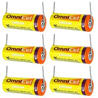 6x Omnicel ER18505 3.6V 3.8Ah Size A Lithium Battery w/ Tabs For Smart Utility Metering, Data Collection, AMR Add-ons, Communications, Smart Munitions, RFID Tracking, Asset Tracking, Theft Prevention
