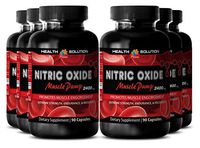 Nitric oxide supplements - NITRIC OXIDE MUSCLE PUMP 2400MG - increase endurance levels (6 Bottles)