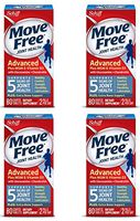 Move Free Advanced Glucosamine Chondroitin MSM Vitamin D3 and Hyaluronic Acid Joint Supplement, 80 Count (Pack of 4)