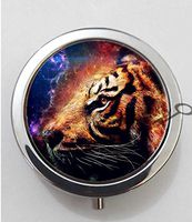 BlackKey Tiger Roar 3-Compartment Decorative Pocket Gift Box Case Organizer for Pill, Color 1-179