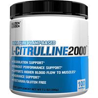 Evlution Nutrition L-Citrulline2000, Ultra-Pure Plant-Based Citrulline Powder Supplement, Enhance Muscle Strength and Vascularity, Powerful NO Booster (100 Servings)