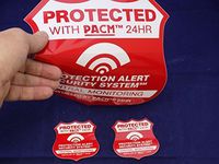 Big 9 inch Alarm Sticker with 2 matching smaller ones