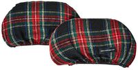 Crutch Caps Adults Underarm Crutch Pads, Black/Red/Green/Yellow, Black Plaid, Large
