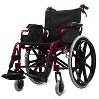 Yadianna Medical Rehab Chair, Wheelchair,Lightweight Folding Wheelchair Driving Medical, Aluminum Alloy Wheelchair Elderly Portable Travel Obese Disabled Elderly Multi-Function Hand Push Scooter