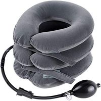 Upgraded Cervical Neck Traction Device by Ohuhu, Inflatable and Adjustable Neck Collar Device, Neck Support & Stretcher for Traction Spine Alignment and Chronic Neck Pain Relief Gray Mother's Day Gift