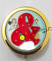 BlackKey Ampersand Sign 3-Compartment Decorative Pocket Gift Box Case Organizer for Pill, Color 2 -1465