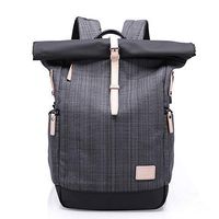 Canvas Backpack,Vintage Business Computers Laptop Backpack With USB Charging Port,School College Bookbag Waterproof Dustproof,Casual Travel Hiking Bag for Men Women (dark grey)