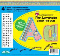 Barker Creek 4" Poster Letters & Bulletin Board Letter Pop-Outs, Pink Lemonade (LL-1717)