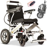 Ephesus M5 | New Model | Portable Mobility Electric Motorized Wheelchair, Lightweight Easy to Carry, 360° Remote Control | Premium Quality Lithium Battery Included | Long Mileage Range (Silver M5)