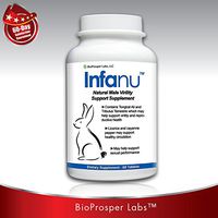 Infanu for Men - 19 Ingredient Fertility and Testosterone Support Formula for Infertility, Low Testosterone, Low Libido (60 Tablets)