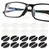 1mm Eyeglass Nose Pads 20Pairs Adhesive Silicone Nose Pads with Travel Case Anti-Slip Silicone Eyeglasses Nosepads Non-Slip Glasses Nose Bridge Pads for Sunglasses Spectacles (10 Clear+10 Black)