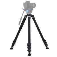 Camera 4-Section Folding Legs Metal Tripod Mount for DSLR/SLR Camera, Adjustable Height: 97-180cm Foldable and Portable