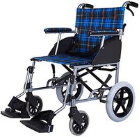 QBYLYF Wheel Chairs Light Weight Manual Wheelchair Portable Aluminum Alloy Wheelchair Folding Lightweight Elderly Disabled Scooter Care Car Swing Away Footrests