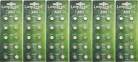 LOOPACELL AG3 Button Cell Alkaline Watch Battery x 60