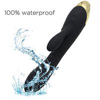 HTV Silicone Comfy Portable Massager, Multiple Modes, Personal Rechargeable Handheld Waterproof Quiet, Suitable for Home Fitness Sports, Used in Bathroom, Bedroom and Other Places (Elegant Black)