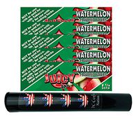 Herb Airtight Tube Pocket Protector with Juicy Jay's Watermelon 1.25 Flavored Hemp Rolling Papers 5 Count DC Crafts Nation- Flag Leaf