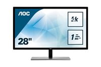 AOC U2879VF 28"Class LED 4K Monitor 3840x2160, 300cd/m2, 10Bit Color, FreeSync, VGA, DVI, HDMI, DP