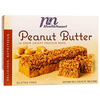 HealthSmart - High Protein Diet Bars - Peanut Butter Crunch - 14g Protein - Low Calorie - Low Fat - Gluten Free (7/Box)