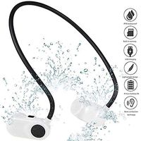 MP3 Headphone for Men, TechCode IPX8 Waterproof Sport MP3 Player with Headset Hifi Stereo Sound Earphone Music Player Rechargeable Earbuds for Running Gym Swimming Workout Built in (16GB Memory,White)
