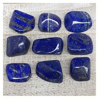 181.2g, 1"-1.4", 9pcs Lot, Natural Lapis Lazuli Tumbled Glassy Polished, LT22