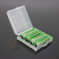 10 PCS Transparent AA/AAA Battery Storage Case,Battery Storage Box Holder Clear Random Blue White Box Cover Holder