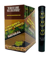 Herb Airtight Tube Pocket Protector with Cyclones Natural Hemp Cones 24 Count Box DC Crafts Nation- Happy Face