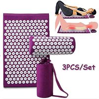 Whewer Acupuncture Massage Cushion Acupuncture Yoga Mat Set Massage Yoga Mat Acupuncture Needle Massage Pad Acupuncture Massage Pillow Set for Back Neck