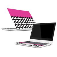 Mightyskins Skin Compatible with Lenovo Chromebook C330 (2018) - Hot Pink Chevron | Protective, Durable, and Unique Vinyl Decal Wrap Cover | Easy to Apply, Remove, and Change Styles | Made in The USA