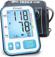 iProven Home Blood Pressure Monitor - Digital Blood Pressure Meter with Upper Arm Cuff - Large Screen with Backlight - 120-reading Memory (60x2 users) - Batteries Included