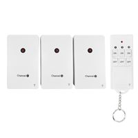 Globe Electric 7791101 3 Outlet Wireless Indoor Remote Control Outlet, White Finish