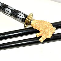 Nautical World Yellow Lion Head Handle Wooden Walking Cane Stick Vintage Designer for Men New Stick 01