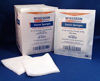 McKesson Medi-Pak Performance Sponge Dressing Cotton Gauze 12 Ply 3 X 3 Inch - Box