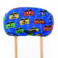 Crutch Caps Children Underarm Crutch Pads, Royal Bllue/Red/YellowithGreen/Black/White, Race Cars, Child/Small