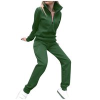 Women Solid Tracksuit Sets Long Sleeve Half Zip Pullover and Pants Sweatsuit Loungewear Sets 2 Pieces Outfits for Fall Winter