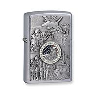 Zippo Defenders of Freedom Street Chrome Lighter