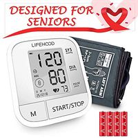 Blood Pressure Monitor Upper Arm - Accurate Automatic Digital BP Monitor with Large Display & Buttons, FDA Approved, Wide Range Cuff, Batteries Included, Fast Reading Health Monitor for Home Use