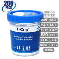 MiCare [200pk] - 13-Panel Multi Drug Test Cup (AMP/BAR/BUP/BZO/COC/mAMP/MDMA/MOP/MTD/OXY/PCP/TCA/THC) #MI-TDOA-2135
