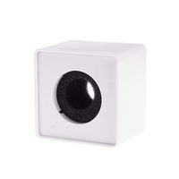 Foxnovo Square Cube Shaped Interview Mic Microphone Logo Flag Station Logo