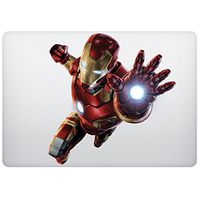 Sticker decal with Iron Man design, Computer Sticker, Laptop Sticker, Macbook Sticker, Ipad Sticker, Computer Decal, Laptop Decal, Ipad Decal. Cool Accessories for Laptop, Computer, Macbook.