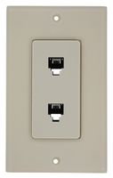 Leviton 40144-T Decora Telephone Wall Jack Assembly, Light Almond