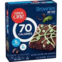 Fiber One Brownies, 70 Calorie Bar, 5 Net Carbs, Snacks, Mint Fudge, 6ct