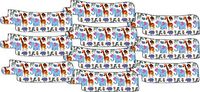 Nasogastric or Oxygen Tube precut Adhesive Tape Safari Animals Theme x 10 Pack. (Right Side)
