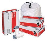 Drawstring Trash Can Liner, White, PK250