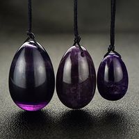 Nature 3PCS Jade Egg Yoni Egg Massage Stone Exercise Eggs Healing Stone Massage Stones for Women To Train Pelvic Muscles Kegel Exercise- Rose Quartz / Black Obsidian /Green Aventurine With Gifts Bag